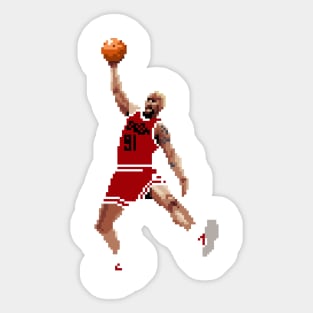 Dennis Rodman Bulls Pixel Rebound Sticker